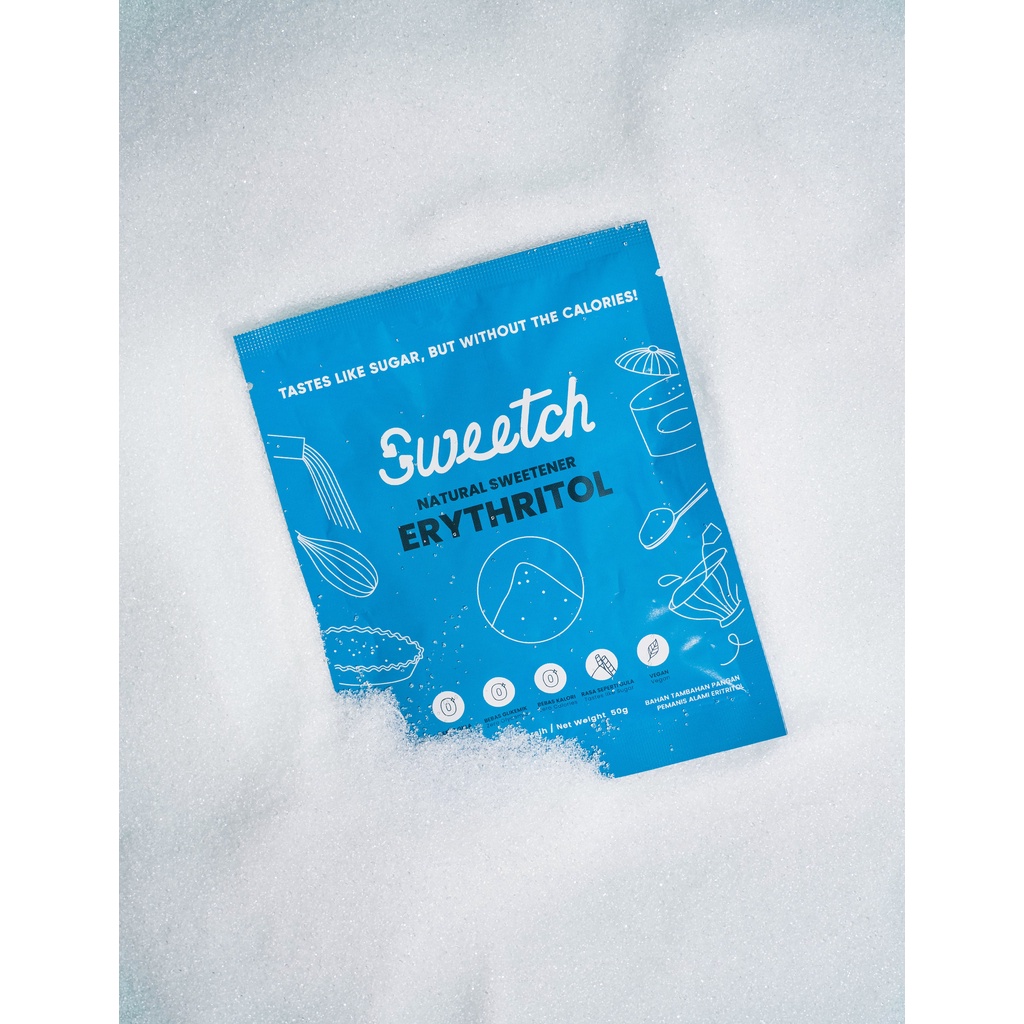

Sweetch Erythritol Granulate 50gr Pemanis Alami Tekstur Gula Kasar Tanpa Kalori