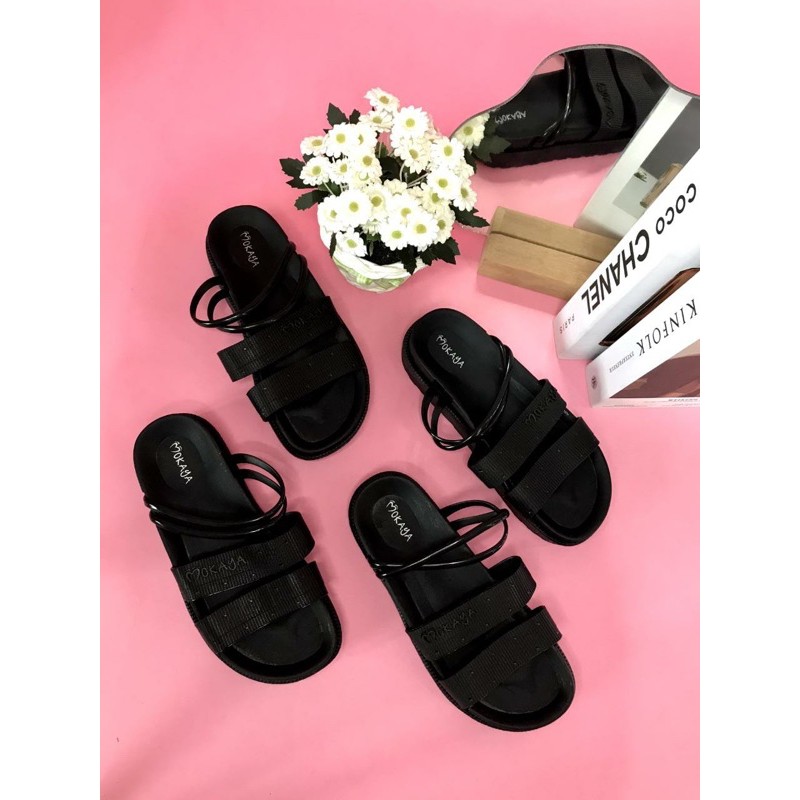 Sandal Gladiator Khusus Hitam BEST SELLER Import Mokaya 1606-182