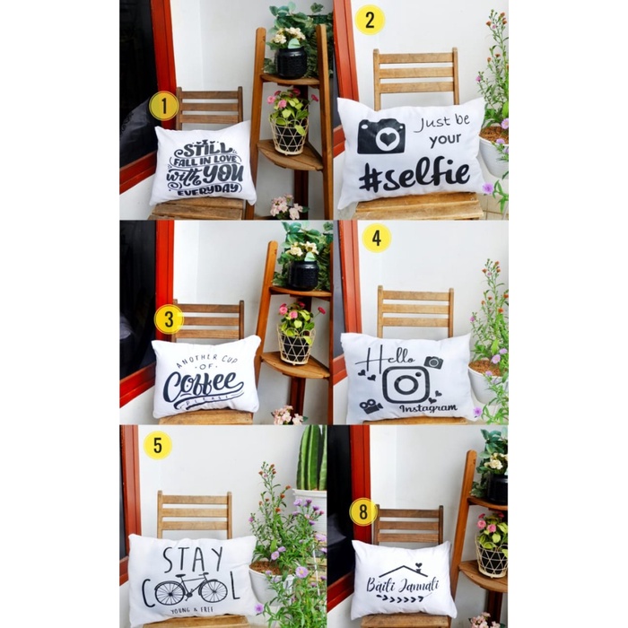 Sofa-Bantal- Sarung Bantal 35X50 Cm / Bantal Duduk / Bantal Kursi / Bantal Kantor - Putih -Bantal-