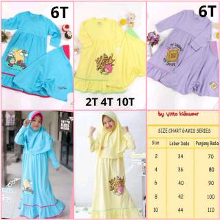 Gamis Kaos  Anak  Motivasi Vitto  Shopee Indonesia