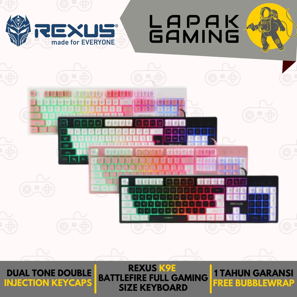 Rexus K9E Battlefire Full Gaming Size Keyboard