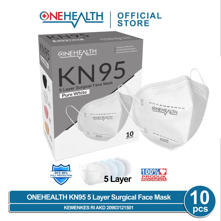 MASKER ONEHEALTH KN95 MEDIS 5 LAYER FILTER SURGICAL MASK MEDICALONLINE