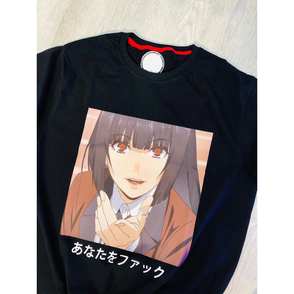 Tshirt Yumeko Black Jabami Kakegurui Anime Manga Kaos Psycho Girl Wibu Otaku Japanese Series
