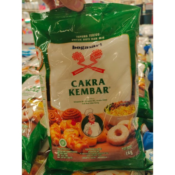 

Tepung Terigu Cakra Kembar Bogasari 1kg