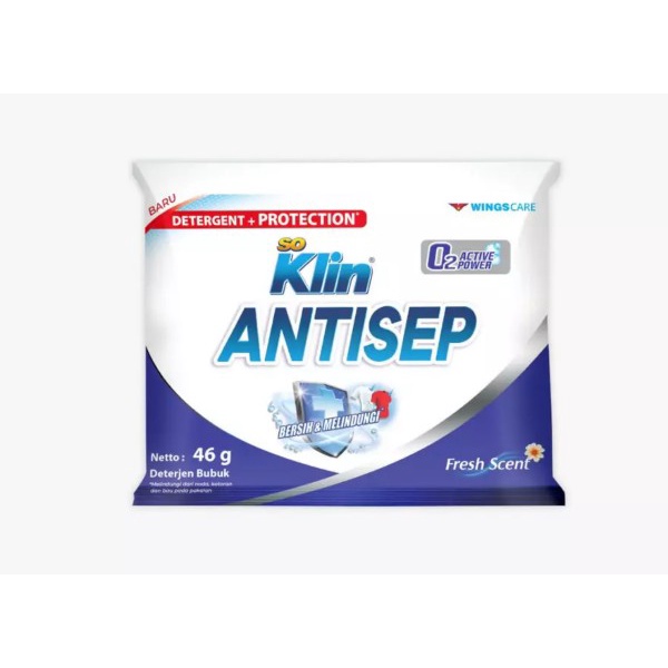 [TURCLASS] SOKLIN Antisep Deterjen Bubuk 46g - Deterjen Bubuk