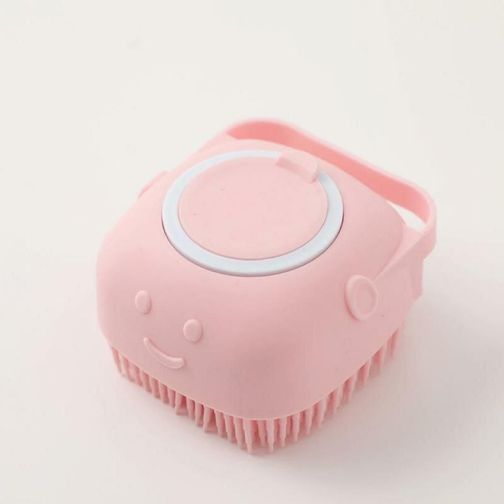 Shower brush silicon with dispenser,(sikat mandi silikon),lembut,kualitas bagus.