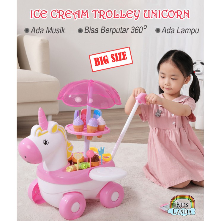 Mainan es krim dorong besar / Mainan anak es krim dorong