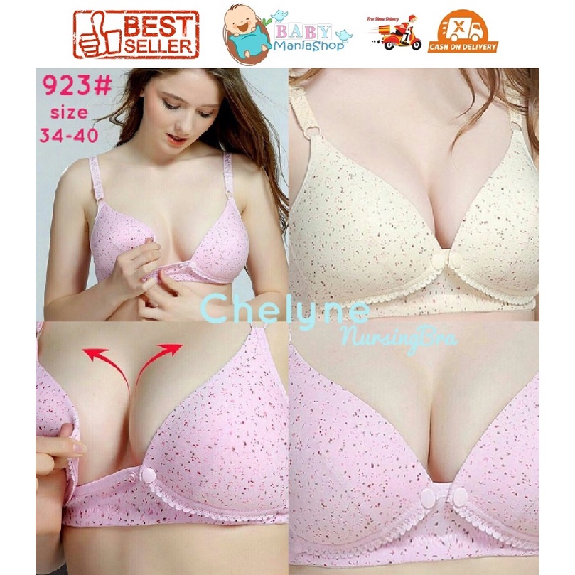 Bra Menyusui / BH Menyusui Nursing Bra Chelyne Flower 923 tanpa kawat / Kutang