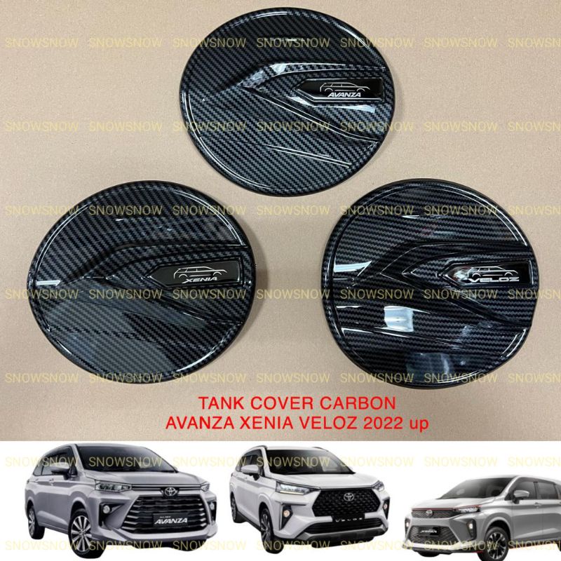 Tank Cover Avanza Xenia Veloz 2021 2022 2023 2024 2025 Platinum Hitam Chrome Carbon