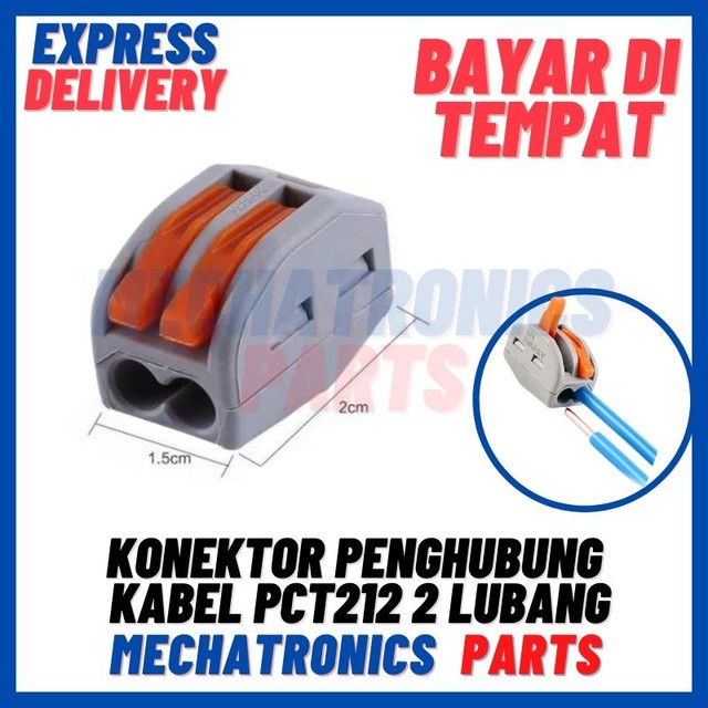 [MTR-9040] KONEKTOR TERMINAL BLOCK PENGHUBUNG KABEL PCT212 2 LUBANG