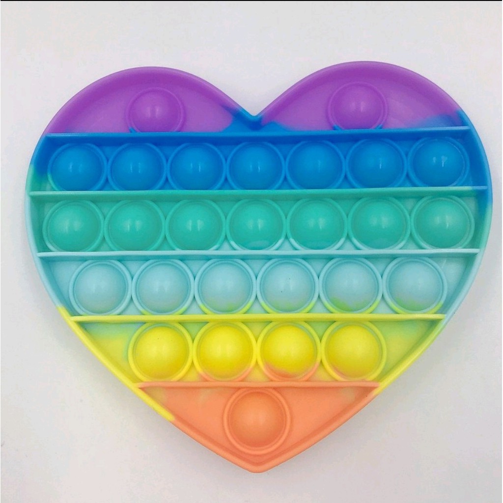 fidget push Pop Squishy Bubble Pop It Silikon Fidget Toy Pelangi Penghilang Stress MAINAN ANAK COD-LOVE