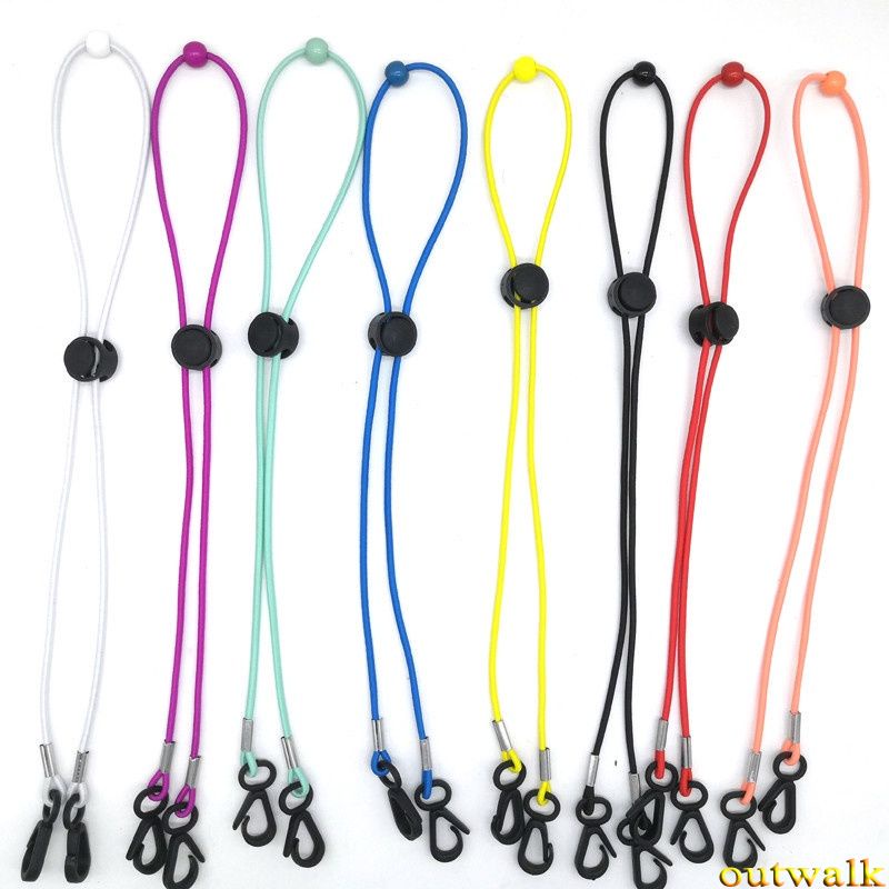 Mask Hanging Rope Face Mask Lanyard Mask Holder Adjustable Traceless Ear Hanging Rope Two Hooks OW