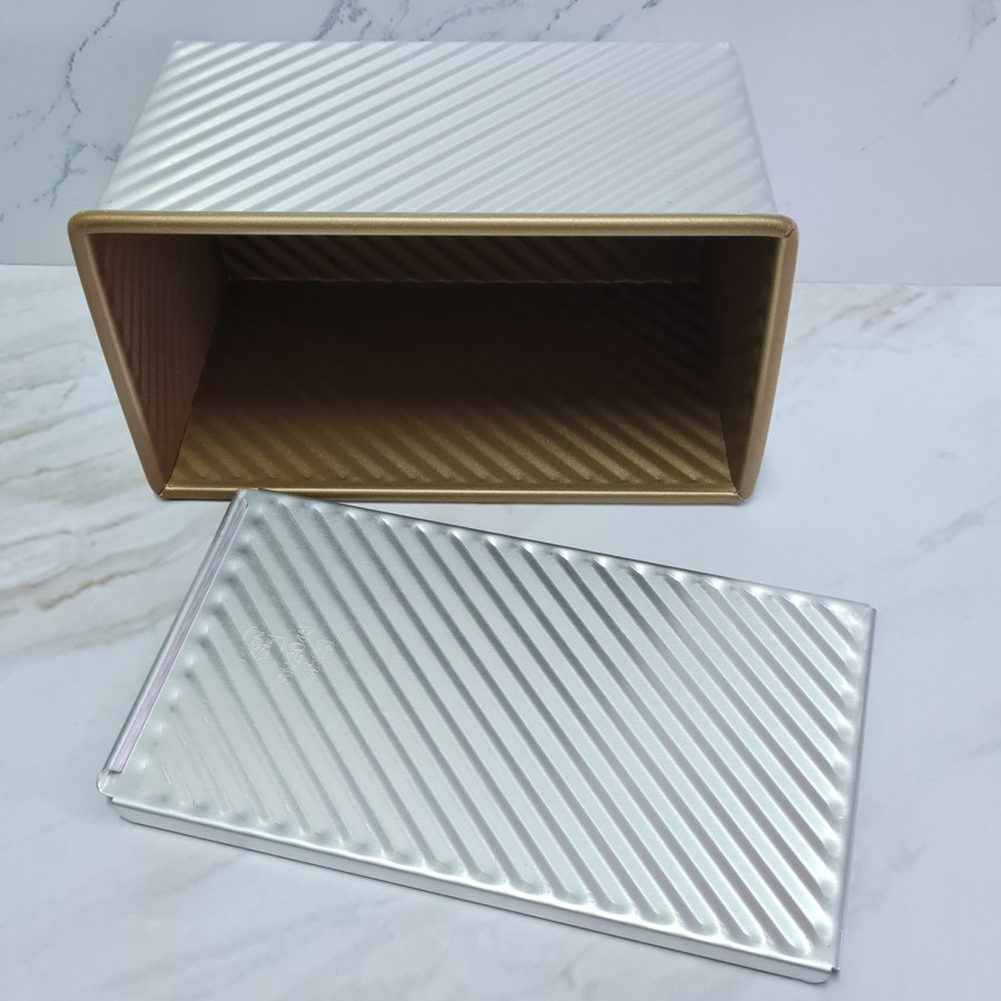 sanneng SN2048 450gr corrugated loaf pan for low sugar bread toast box