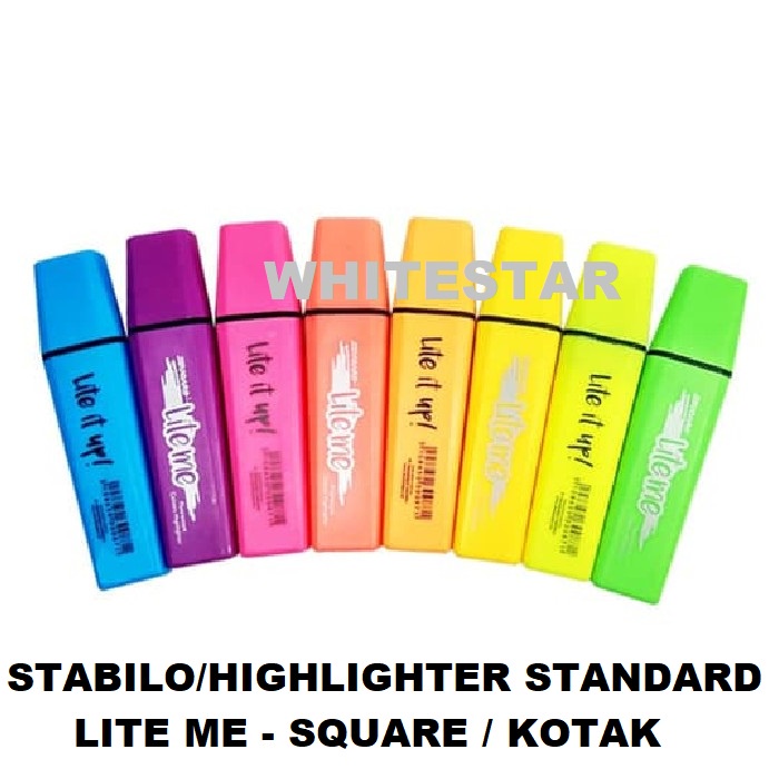 

highlighter / stabilo standard lite me square / kotak
