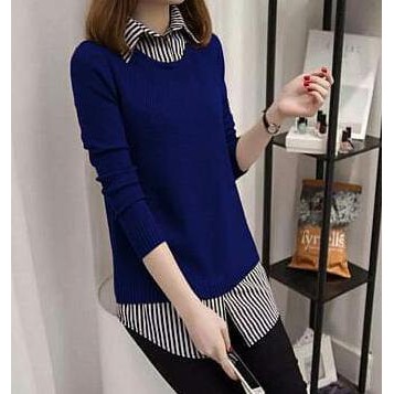 Blouse Collar Nausica - Navy