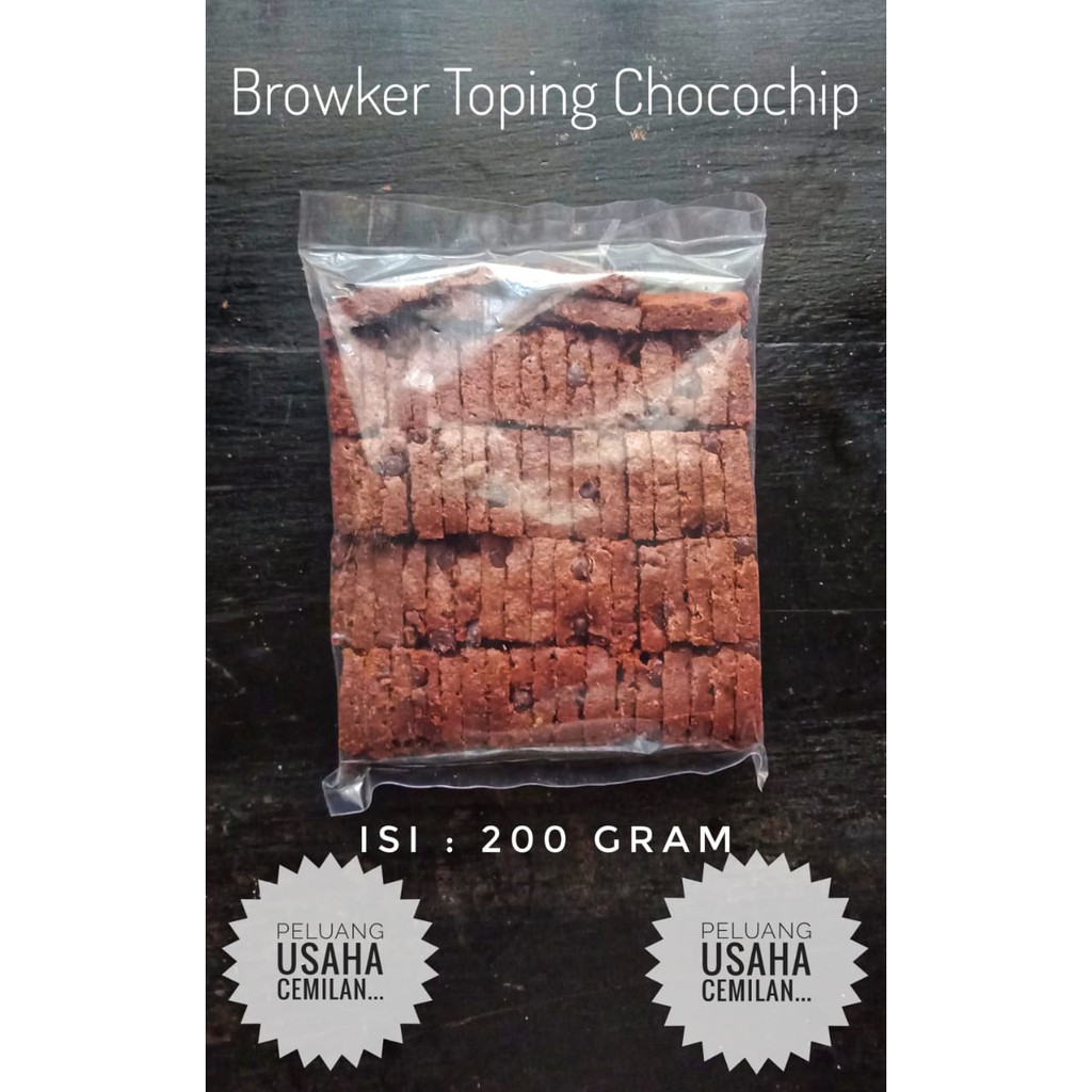 

Cemilan Murah Enak Coklat Brownies Kering Kemasan Plastik isi 200 Gram