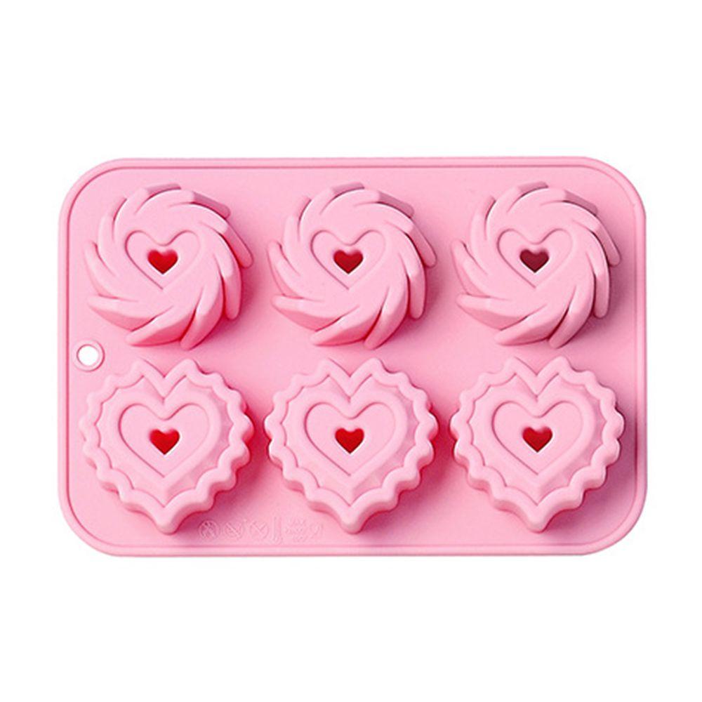 Preva 3D Bentuk Pusaran Hati Alat Dekorasi Kue Handmade Muffin Cup Chocolate Baking Pan Cetakan Kue