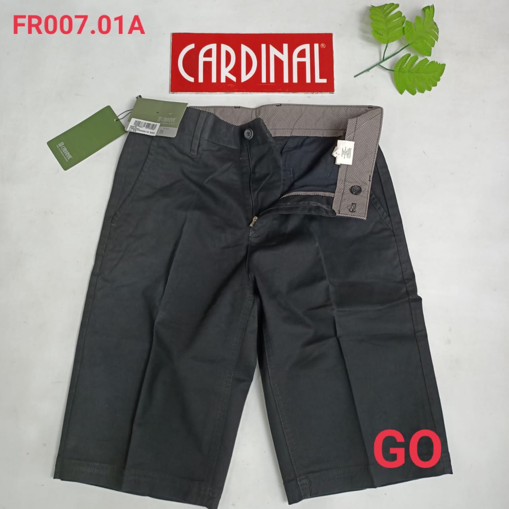 gof 29 CARDINAL FBBXX Celana Pendek Polos Stretch Kotak Motif Original Celana Santai Laki-Laki