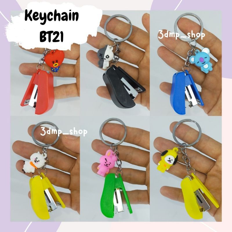 Keychain gantungan kunci ganci bt21 bts koya van chimmy rj tata cooky