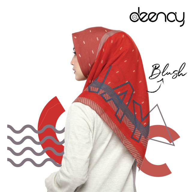HIJAB DEENAY MONOGRAM BLUSH ORIGINAL SCARF