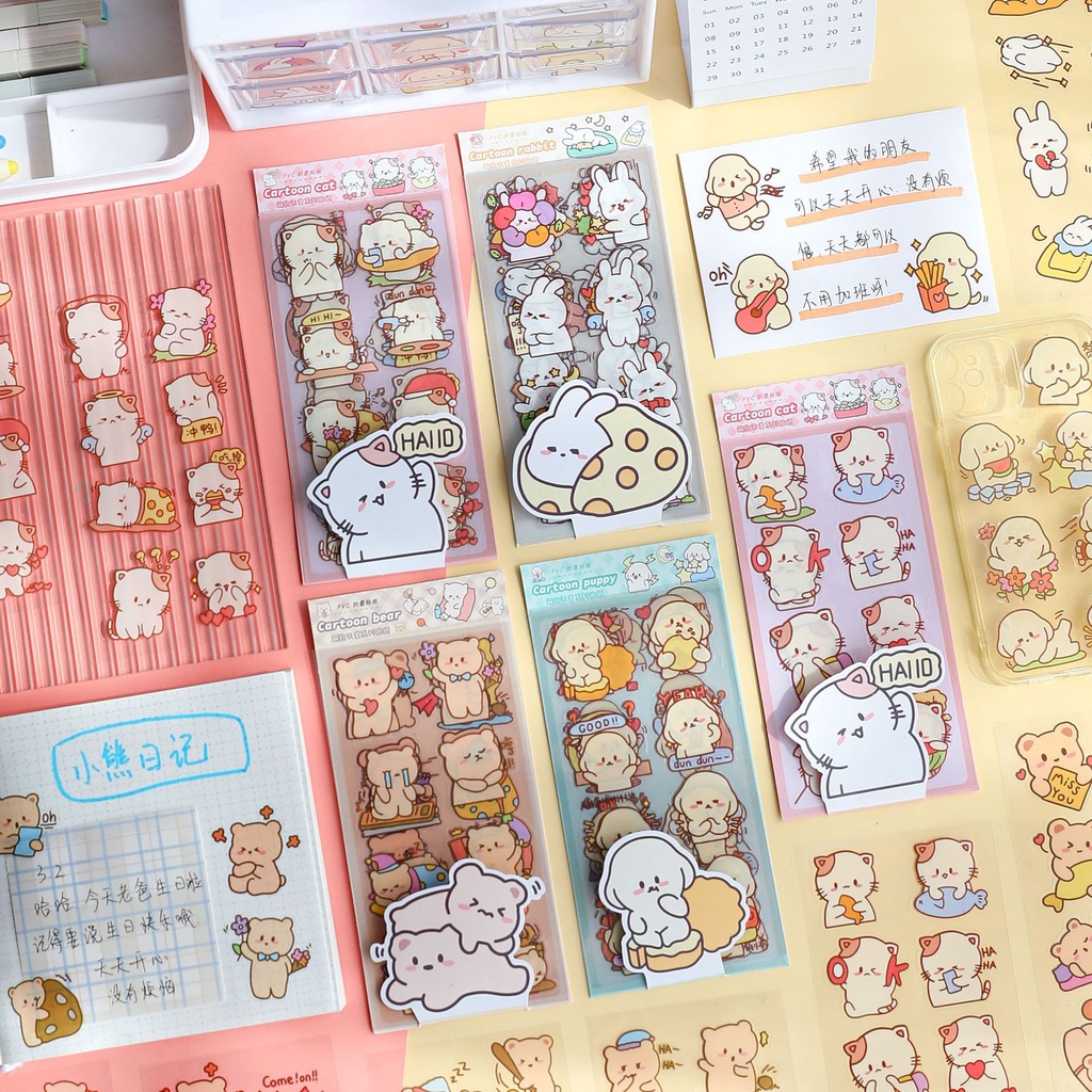 

stiker 8 lembar waterproof stiker alat tulis stiker murah
