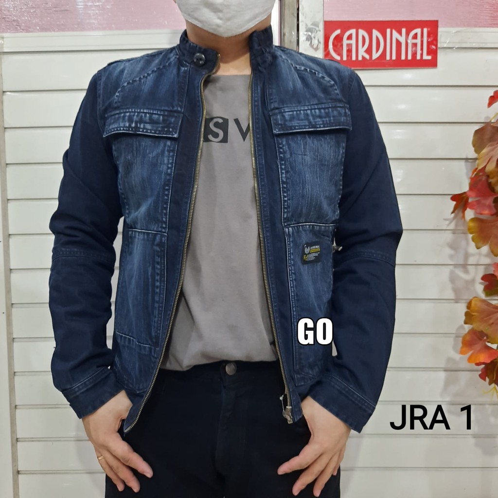 gof JRA CARDINAL JAKET JEANS Cowok Outwerwear Pria Outdoor Jaket Cowok Bagus