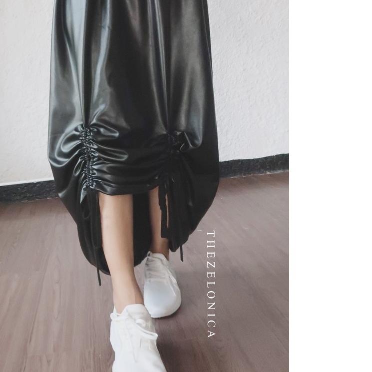 ➮ Callia Skirt String Rok Kulit serut Thezelonica ➪