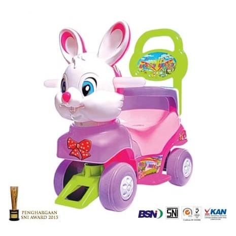 BB 588 - Mainan Mobil Dorong Kelinci - Mobil Duduk Bunny / mobil duduk angry bird karkater CB 610