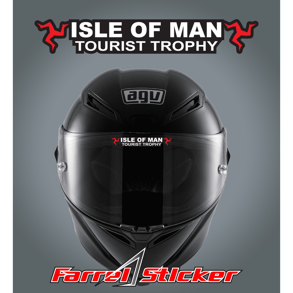 stiker HELM sticker isle of man tourist trophy