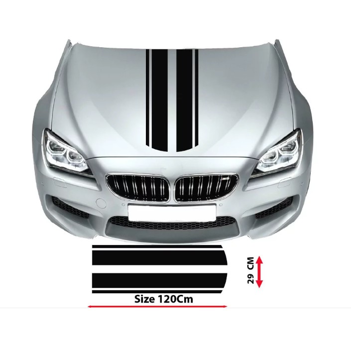 Stiker Mobil Kap Garis Minimalis Stiker Brio Etios Ayla Calya Jazz