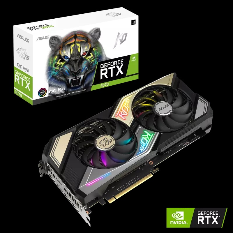 VGA ASUS KO GeForce RTX 3070 V2 OC Edition 8GB GDDR6