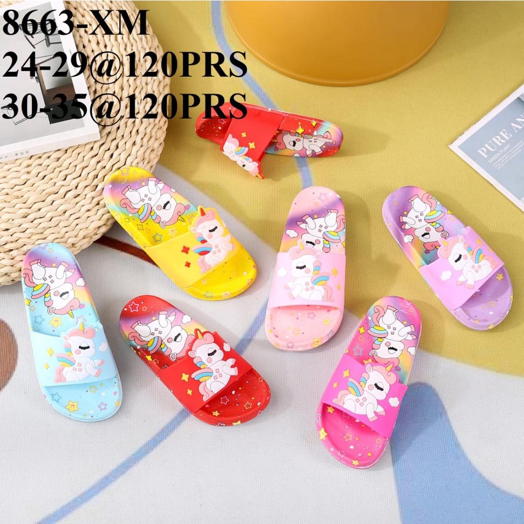 Sandal Selop Anak Perempuan Unicorn Import Size 24-29 Winola Collection WNL 8663-XM