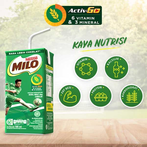 

Ee510 Milo Activ-Go Minuman Mengandung Susu Dan Cokelat Uht 180Ml Multipack 6Ggddv