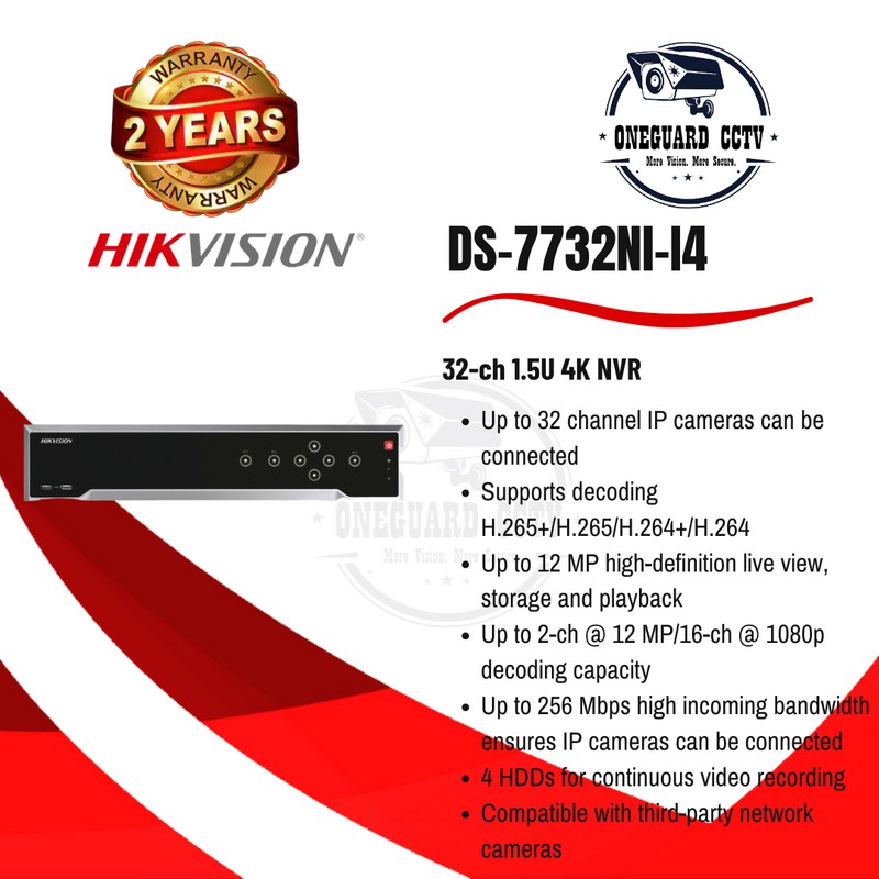 DS-7732NI-I4 HIKVISION NVR 32 CH