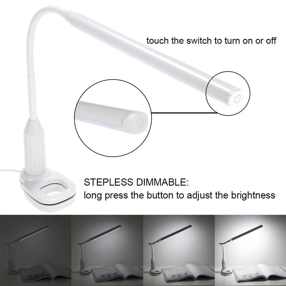 TD-DHA Lampu Meja LED Eye Protection Desk Lamp Clip 24 LED 5W - L1515W