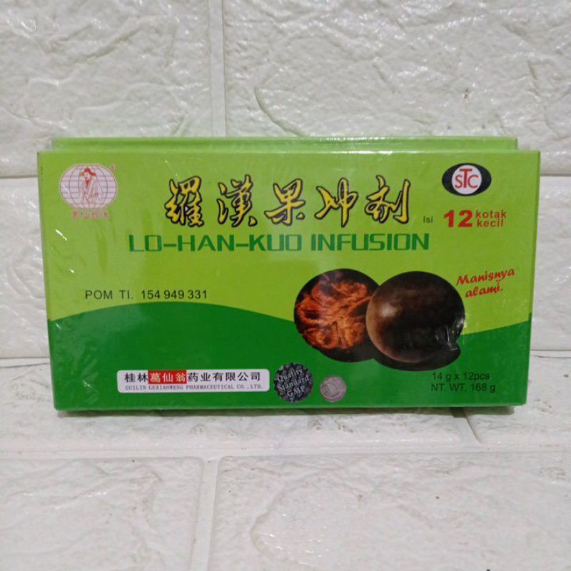

Lo han kuo infusian/isi 12 kotak kecil
