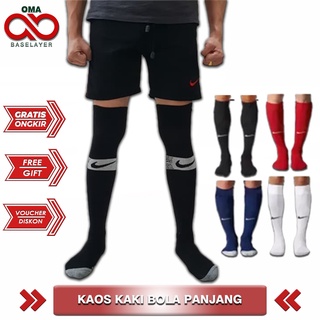 Kaos Kaki Hitam Sepak Bola Futsal Olahraga Pria Panjang Selutut Di Atas Lutut