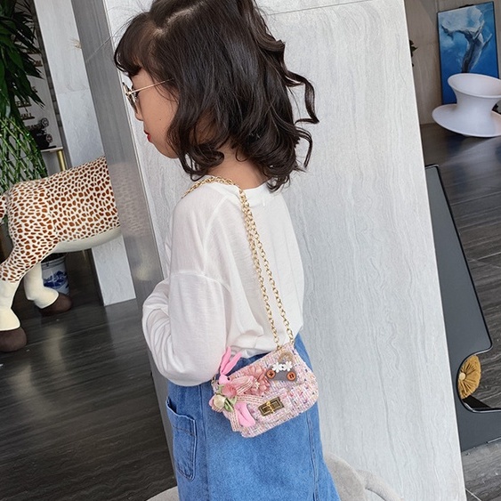 BJ57661 - BLACK/BLUE/PINK/WHITE - TAS IMUT PESTA ANAK WANITA CEWEK FASHION IMPORT MODIS ELEGAN TERMURAH TERLARIS TERBARU BAGSTORE JAKARTA TAS BATAM CR7661 JTF1005