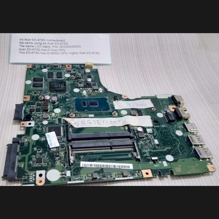 Motherboard Acer Aspire E5 473 La C341p Core I3 Shopee Indonesia