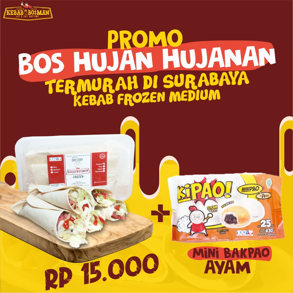 KEBAB FROZEN MEDIUM DAN MINI BAKPAO AYAM