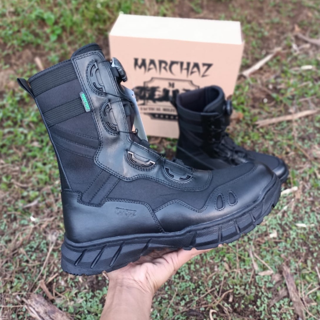 SEPATU PDL TALI PUTAR MODEL TERBARU MARCHAZ KULIT SAPI ASLI SEPATU PDL TNI POLRI SECURITY SATPAM