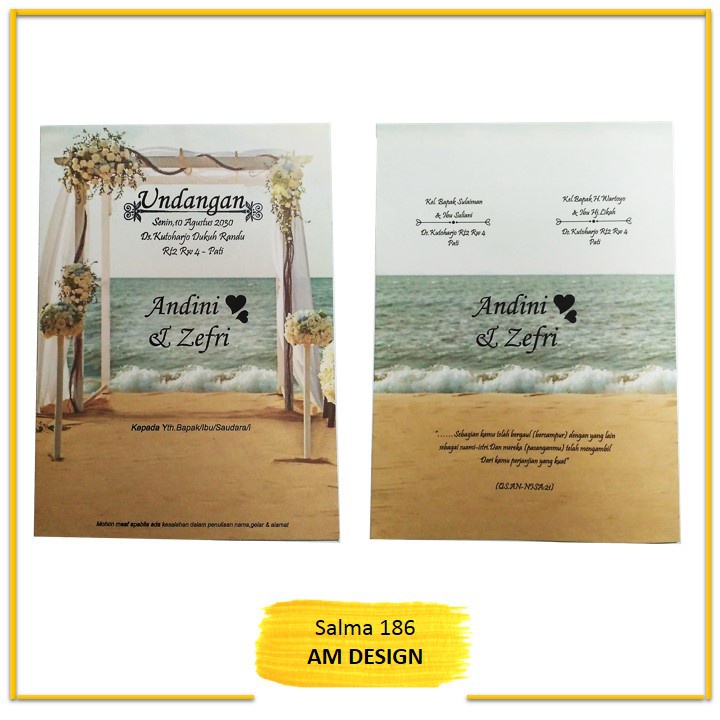 

Cetak undangan pernikahan - Salma 186 New