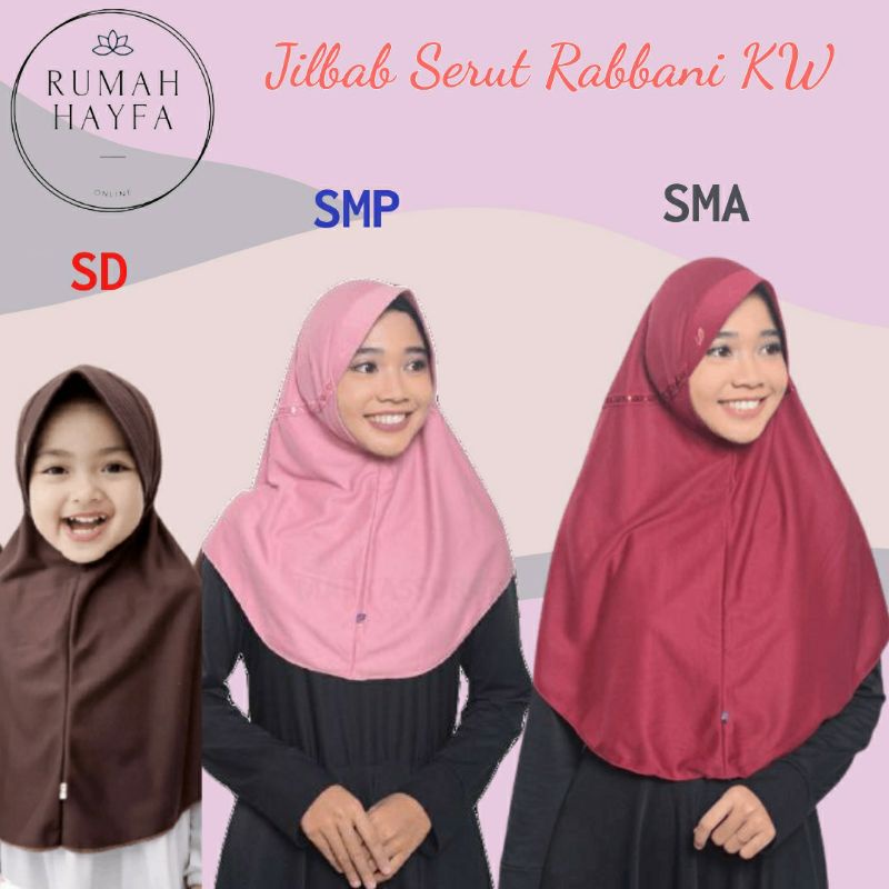 HAYFA - KERUDUNG SEKOLAH INSTANT / JILBAB SEKOLAH SERUT SAMPING SD SMP SMA BUKAN ORI RABBANI HIJAB SKOLAH ANAK INSTAN SERUT PITA BAWAH SIZE M L XL HARGA PROMO GROSIR TERMURAH TERLARIS BAHAN KAOS BISA COD WARNA PUTIH POLOS SERAGAM DEWASA SMU SMK