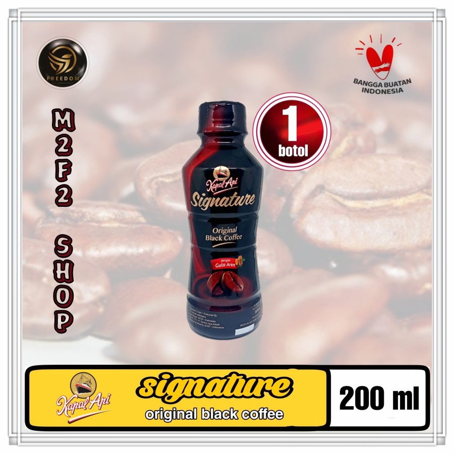 

Kopi Kapal Api Signature Original Black Coffee Botol Pet - 200 ml (Kemasan Satuan)