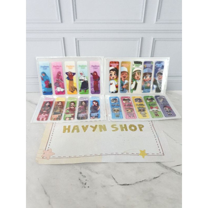 pembatas buku plastik/post it plastik/bookmark/sticky note PLASTIC-2