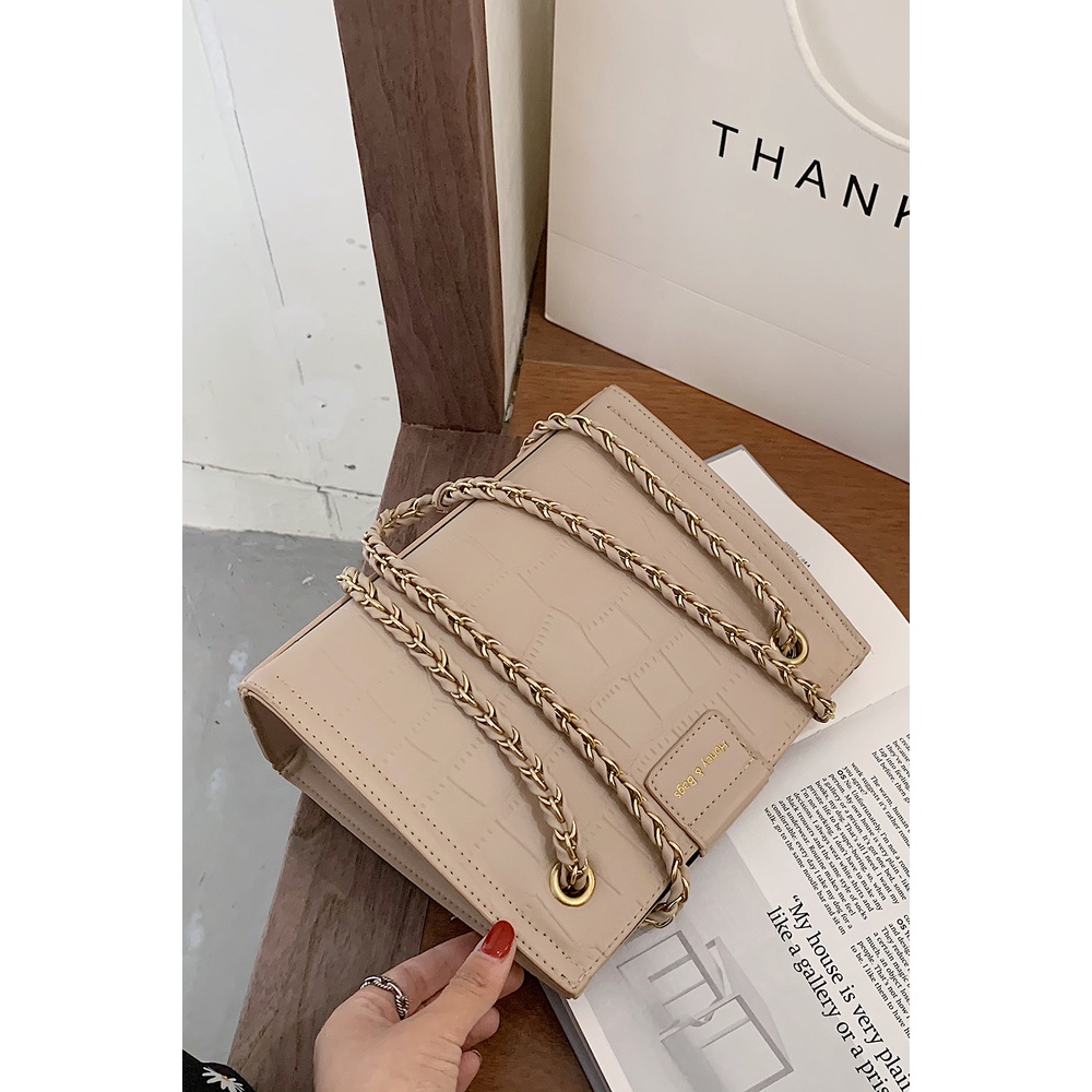 Tas Rantai Berlian Model Baru 2021 Tas Tote Kapasitas Besar Tas Selempang Bahu Tunggal Gaya Korea Ga