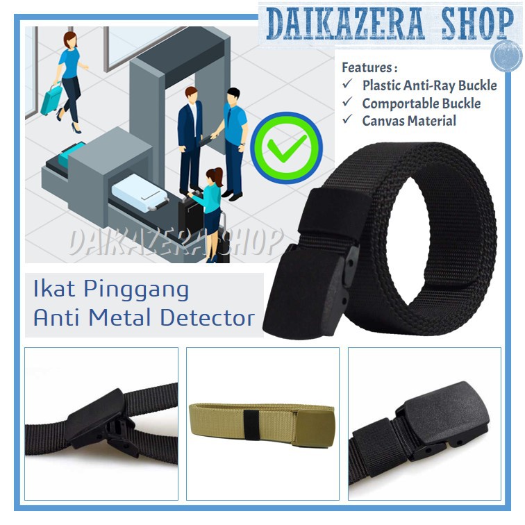 Ikat Pinggang Anti Metal Detector / Sabuk Anti Xray Plastik Non Metal