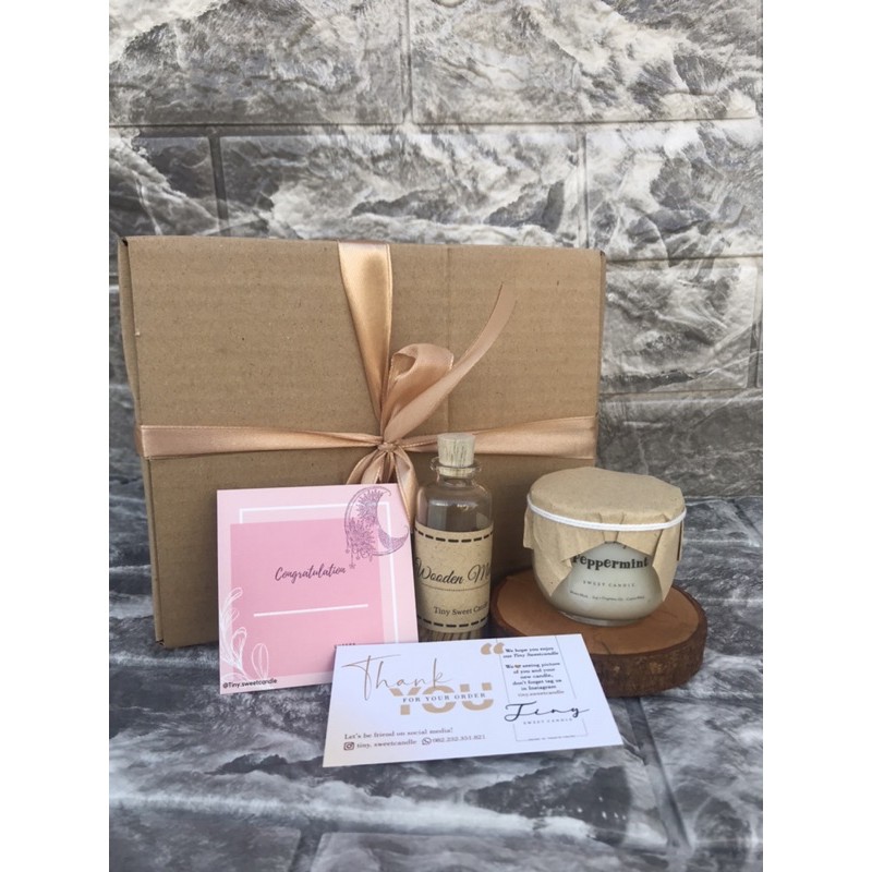 gitf box candle / hampers candle / paket lengkap candle scented