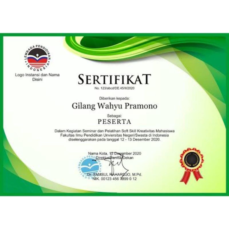 

sertifikat kelulusan