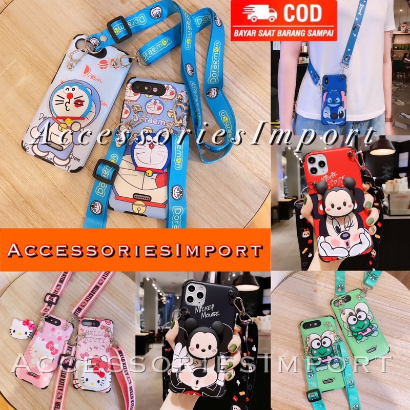 SOFTCASE KARAKTER REDMI 8/ 8A/ 8A PRO/ POCO M3/ NOTE 10S/ NOTE 10/ NOTE 9/ NOTE 7/ NOTE 7PRO/ SOFT CASE MOTIF DISNEYY + GANTUNGAN TALI SELEMPANG + POP SOCKET 3D